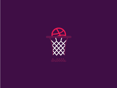 shoot ball basket dribbble purple