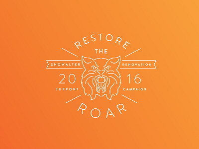High School Field Restoration Campaign event logo monoline support wildcats wphs