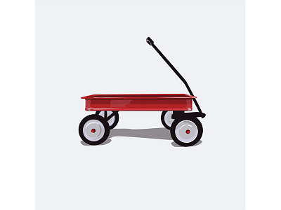 Radio Flyer illustration flyer kids radio toys wagon