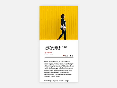Article View article serif simple yellow
