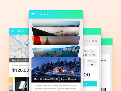 Hotel Reservation APP app book color hotel mobile reservation ui