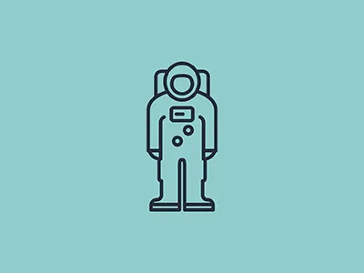 Space Icons - Astronaut astronaut flat icon line set space