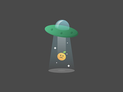 UFO 404 app blank comic design empty fail flat fly icon illustration light minimal minimalism orange spaceship ufo ui vector web