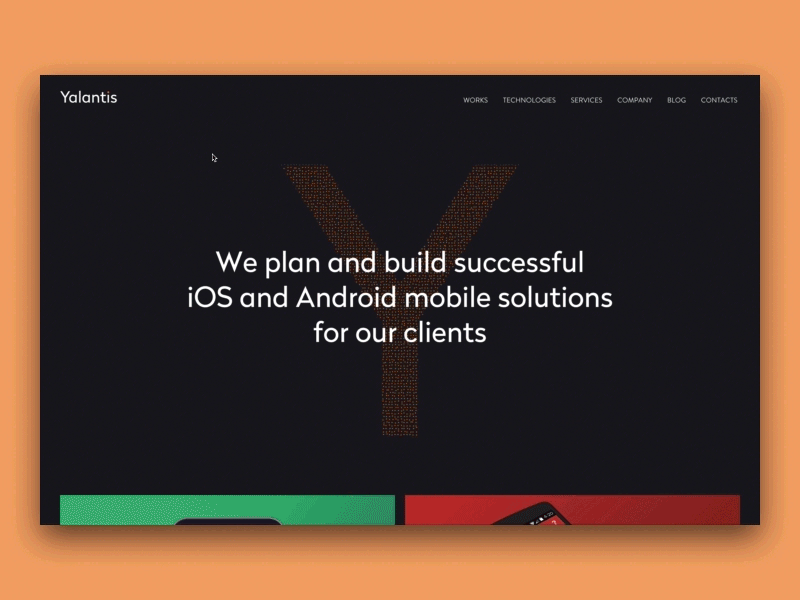 The new Yalantis website! android development gif interaction ios redesign responsive ui ux web webdesign yalantis