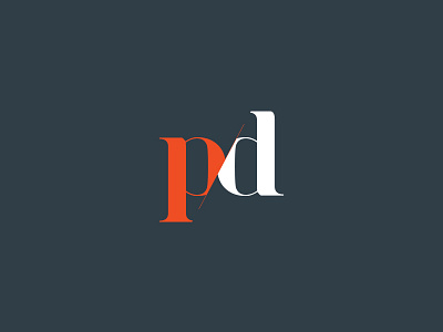 P/D adv brand identity logo slash typo