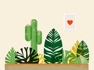 Plants art happiness house illustration leaves plants