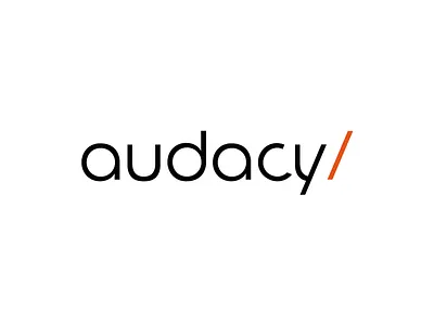 Audacy logo agency audacy brand digital logotype web