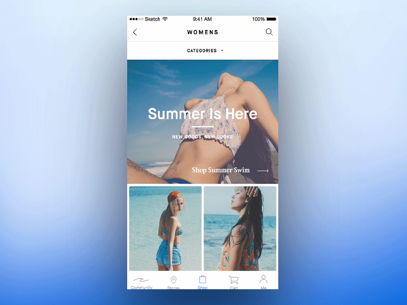 Billabong Shop Categories & Search clothing ecommerce interaction product search shop shopping ui ux