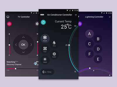 Smart Controller Concept android conditioner controller light remote smart tv