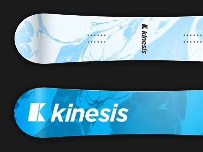 Do you even board? blue paint simple snowboard swirl