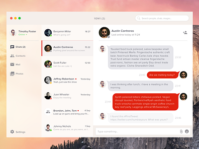 Messanger Application mac messanger ui