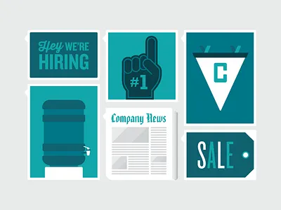 Bambu Illustrations business clean company flat hiring illustration sale social media vector water cooler