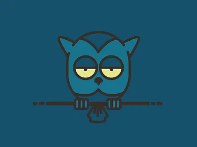 An Owl adobe blue blue ion flat illustration a day illustrator owl vector