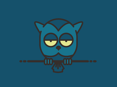 An Owl adobe blue blue ion flat illustration a day illustrator owl vector