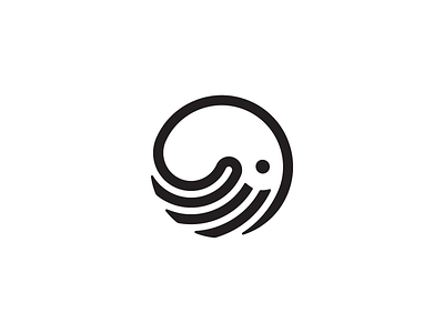 Octopus logo circle icon logo minimal mollusk octopus sea simple squid swim thick water