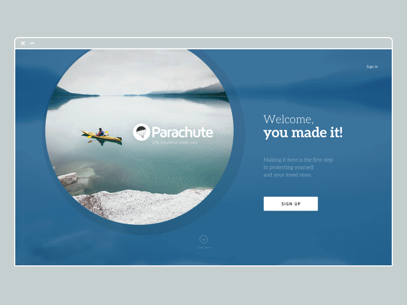 Life insurance web service animation gif insurance ui ux web