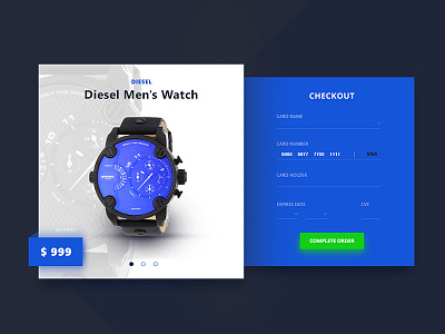 Checkout app blue card checkout dailyui green photoshop price product shop ui web