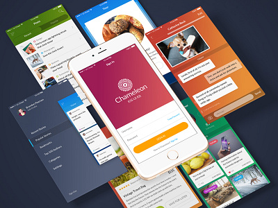 Chameleon Freebie app ecommerce free freebie ios iphone mobile psd sketch ui ui kit user interface