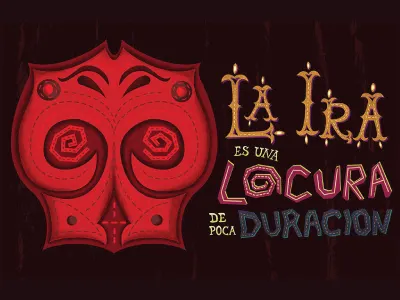 Ira avaricia dead festive illustration muertos poster skull spanish typography