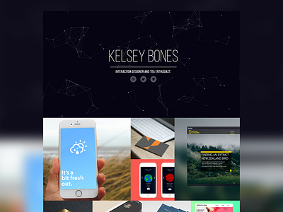 Portfolio Site branding flat interface minimal personal page portfolio ui web design