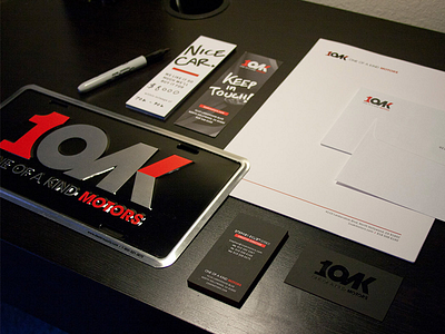 One of a Kind Motors • Identity Package branding business card identity print stationary