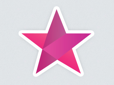 Dribbble Sticker free geometric pink star sticker stickermule