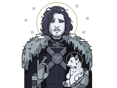Snow jon snow snow stark wolf