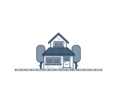 The Block - House achitecture building house illustration neighbourhood