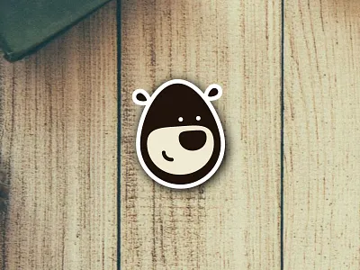 Bear Sticker bear brown sticker