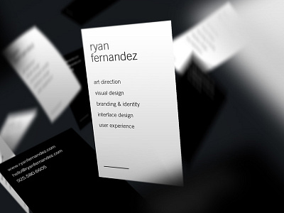 Case Study / Personal Identity black and white business cards identity trade gothic