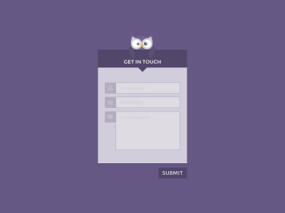 Get in touch with me comment contact contact form flat get in touch message owl purple ui web