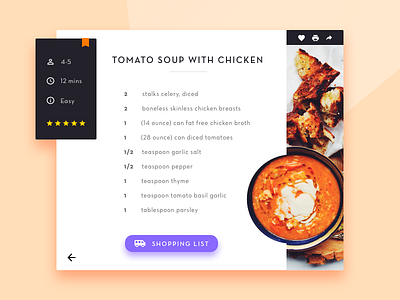 Recipe clean dailyui email recipe sketch soup ui