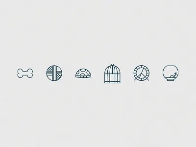 Bestias. dog flat icon iconography pet pet store stroke system ui ux