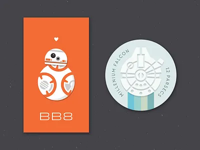 force awakens valentines bb8 falcon geometric millenium
