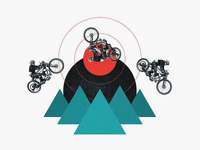 Speedy Man abstract collage digital geometric illustration photo texture vintage