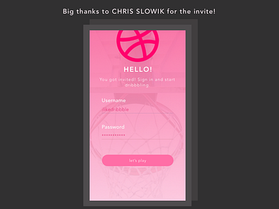 Dribbble Debut dribbble shot thank you