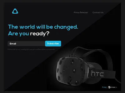 Daily UI | #048 | Coming Soon coming dailyui htc soon steam vive vr