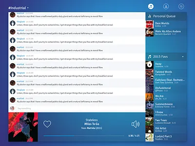 turntable.fm-type gleb music player ux web