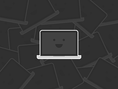 Happy Laptop Sticker computer emoji happy laptop macbook smile sticker sticker mule