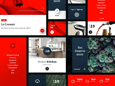 Placed Ui Kit Filip Korzycki app clean download forms mobile placed psd red stats ui kit web widgets