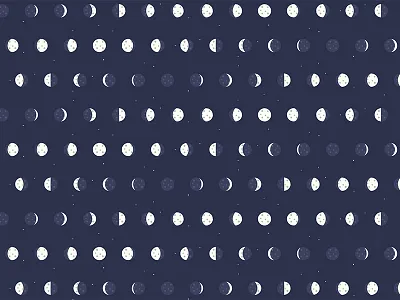 Waxing and Waning Moon Pattern astronaut illustration illustrator lunar moon outer space pattern repeating pattern space vector