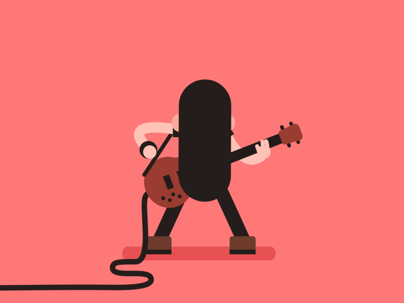 Heavy Metal Bassist animation bassist bassplayer heavymetal illustration motion rockandroll