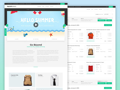 Creative Brands Website Redesign blue clean design ecommerce green online shopping ui user journeys ux web