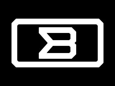 B b branding logo retro