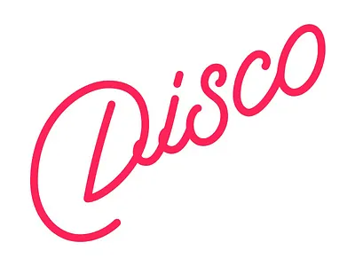 Disco Final design disco lettering neon party pink sign type typography vector