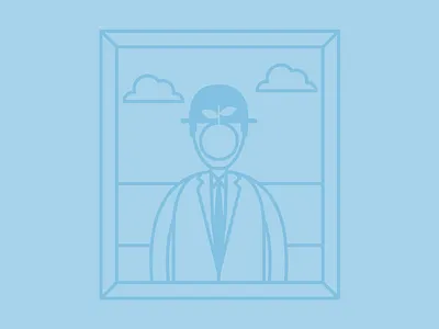 Minimal Magritte apple art bowler hat magritte man minimal painting son surrealism