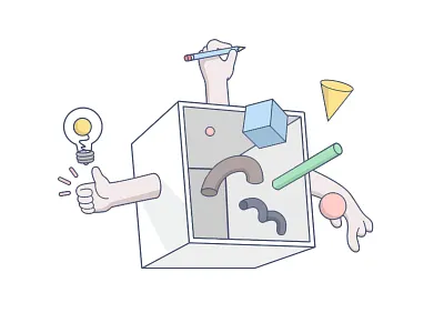 wst's Design Box box design illustration rebound