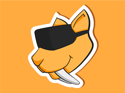 VRawr cat illustration sabertooth sticker vr