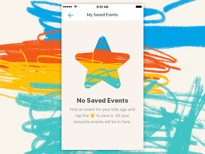 Hoop Save Events add app colours drawings empty events hoop ios kids save screen star