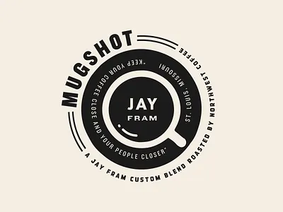 Mugshot v2 badge badge hunting coffee coffee cup cup design icon mugshot print type